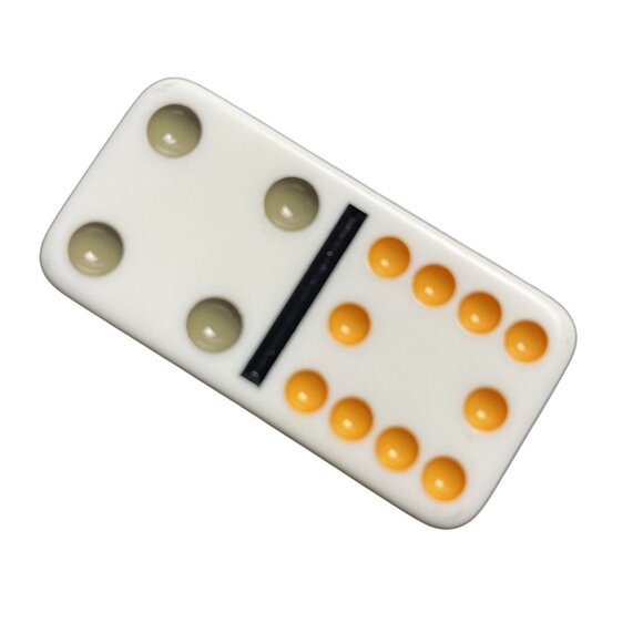 Double Twelve Dominoes Replacement Tile 4 10 Color Dot mq - Picture 2 of 3